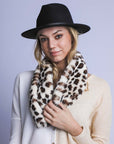 Faux Fur Leopard Scarf