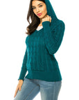 Plus Size Knit Hoodie Sweater