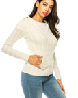 Plus Size Knit Hoodie Sweater