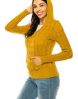 Plus Size Knit Hoodie Sweater