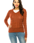 Plus Size Knit Hoodie Sweater