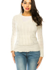 Plus Size Knit Hoodie Sweater