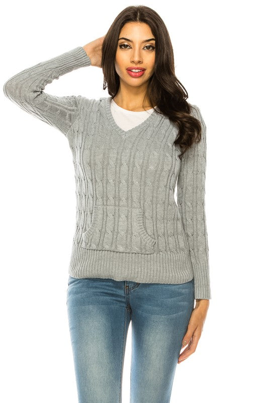 PLUS Knit Hoodie Sweater