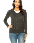 Plus Size Knit Hoodie Sweater