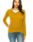 Plus Size Knit Hoodie Sweater