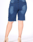 Hi-Waist Distressed Bermuda Short Jeggings