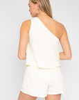 Gilli Sleeveless One Shoulder Romper