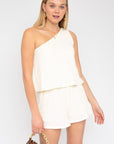 Gilli Sleeveless One Shoulder Romper