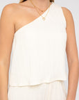 Gilli Sleeveless One Shoulder Romper