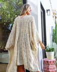 Leto Accessories Embroidered Zig Zag Soft Kimono - Online Only