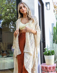 Leto Accessories Embroidered Zig Zag Soft Kimono - Online Only