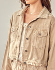 Mustard Seed Color Denim Jacket