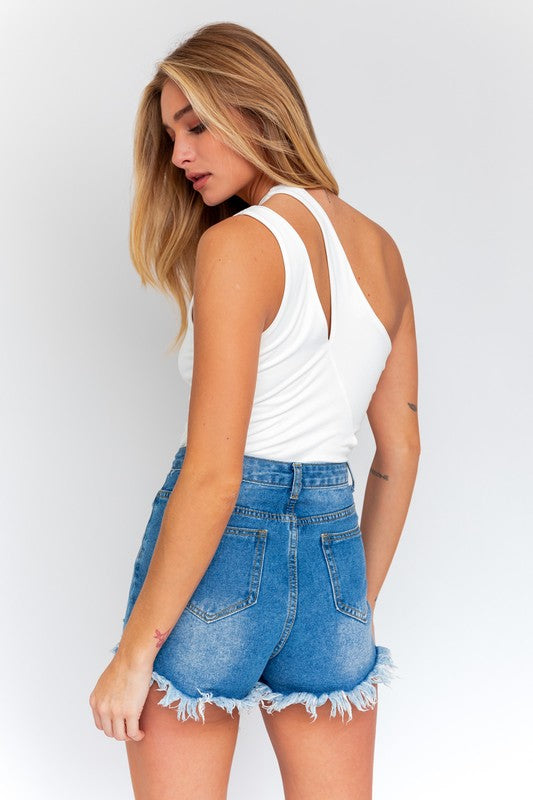 LE LIS Cut-Out Tank Bodysuit