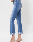 Flying Monkey High Rise Ankle Straight Jeans - Online Only