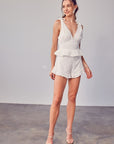 Do + Be Collection Embroidery Eyelet Shorts