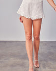 Do + Be Collection Embroidery Eyelet Shorts