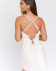 LE LIS Cowl Neck Back Tie-Up Dress