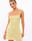 LE LIS Cowl Neck Back Tie-Up Dress