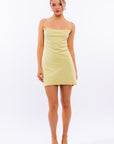 LE LIS Cowl Neck Back Tie-Up Dress