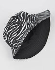 Zebra Print Reversible Bucket Hat