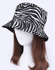 Zebra Print Reversible Bucket Hat