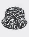 Zebra Print Reversible Bucket Hat