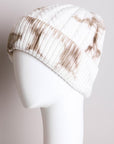 Leto Accessories Tie Dye Cable Knit Beanie