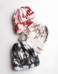 Leto Accessories Tie Dye Cable Knit Beanie