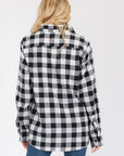 Boyfriend Checker Plaid Flannel Long Sleeve