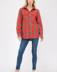 Boyfriend Fit Checker Plaid Flannel Long Sleeve Top