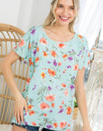 e Luna Floral Boxy Top