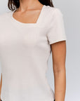 Gilli Short Sleeve Asymmetrical Top - Online Only