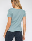 Gilli Short Sleeve Asymmetrical Top - Online Only