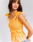 Le Lis Sleeveless Smocked Top - Online Only