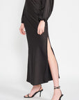 Emory Park Bias Cut Maxi Skirt with Slit