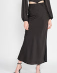 Emory Park Bias Cut Maxi Skirt with Slit