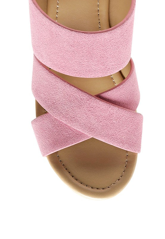 Rag &amp; Co Gerd Block Heeled Suede Slip-On Sandal