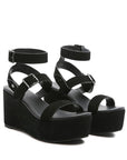 Rag & Co Portia Leather Wedge Sandal