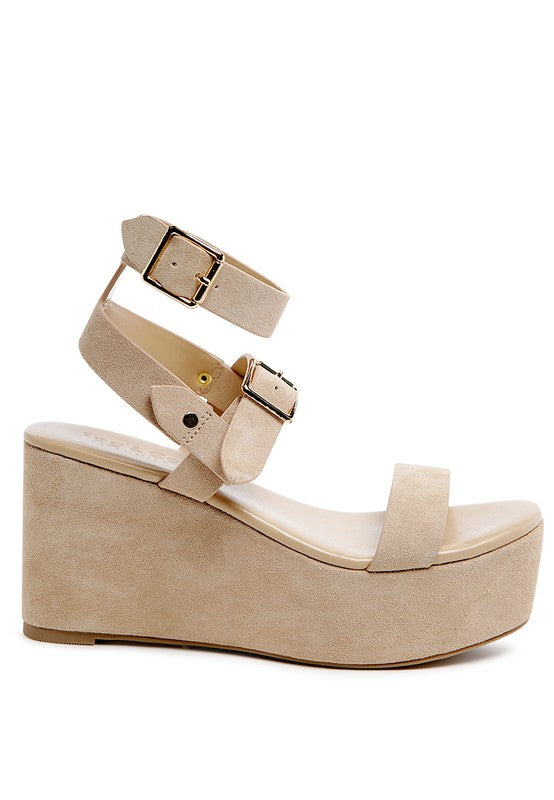 Rag &amp; Co Portia Leather Wedge Sandal