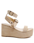 Rag & Co Portia Leather Wedge Sandal