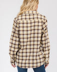 Womens Boyfriend Long Sleeve Flannel Shirt