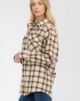 Womens Boyfriend Long Sleeve Flannel Shirt