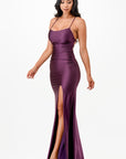 La Scala Back Lace Up Mermaid Dress with Shirring