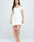 One and Only Collective Inc Off Shoulder Ruffle Mini Dress