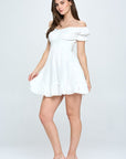 One and Only Collective Inc Off Shoulder Ruffle Mini Dress