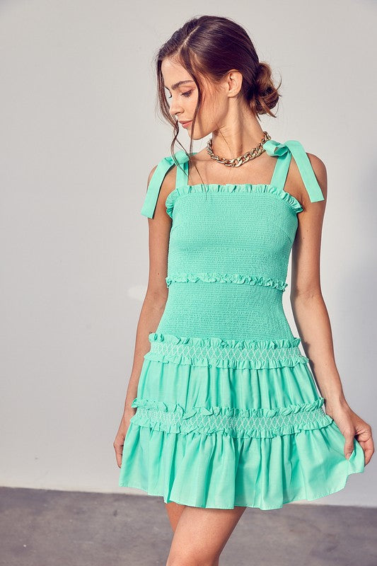 Smocked Tiered Dress - Online Only