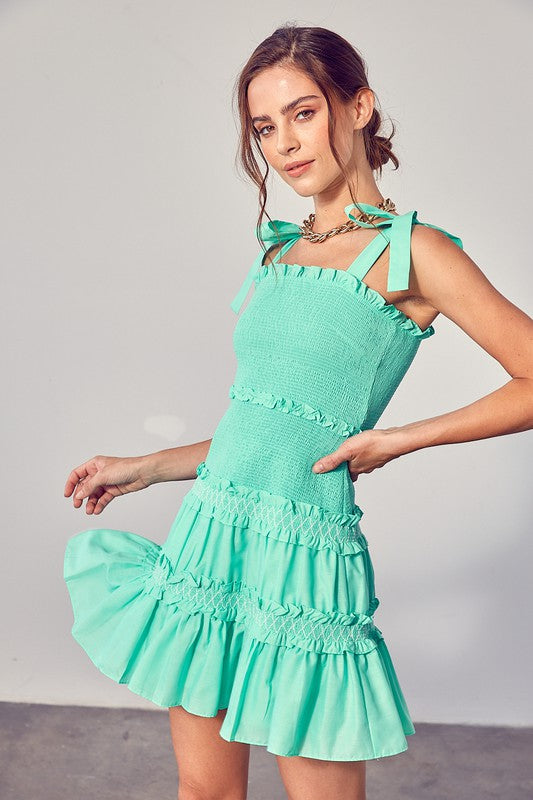 Smocked Tiered Dress - Online Only