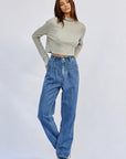 Insane Gene High Rise Pleated Mom Jeans