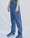 Insane Gene High Rise Pleated Mom Jeans