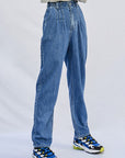 Insane Gene High Rise Pleated Mom Jeans